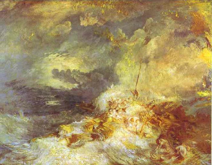 J.M.W. Turner Fire at Sea Norge oil painting art